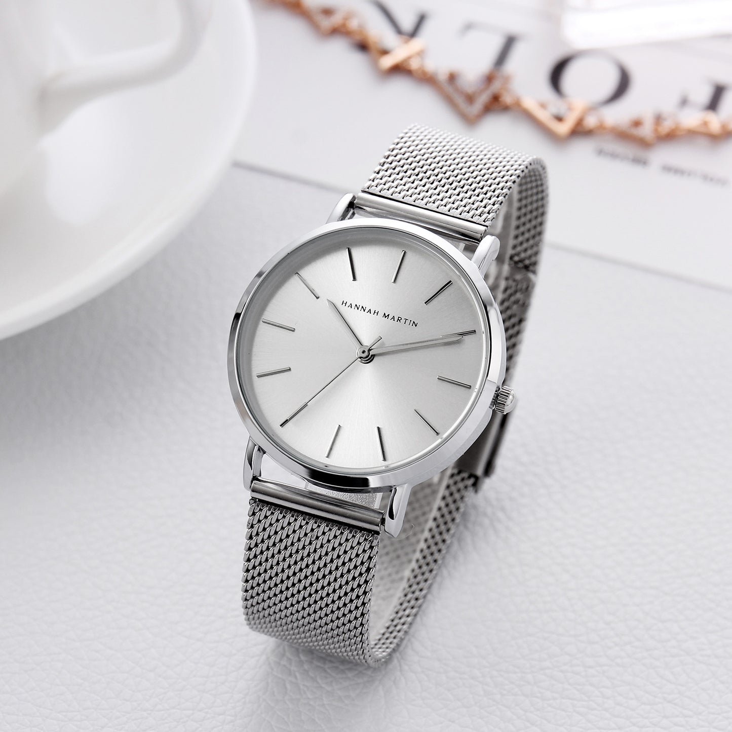 Japanese movement Amazon steel mesh belt waterproof women's watch women watches 2019 rose gold ladies watch