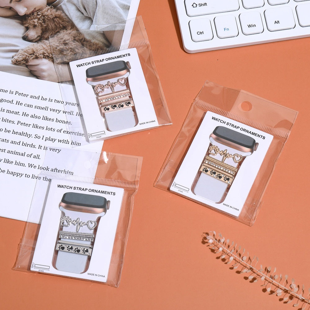 Letter Hand Silicone Watch Decorative Ring