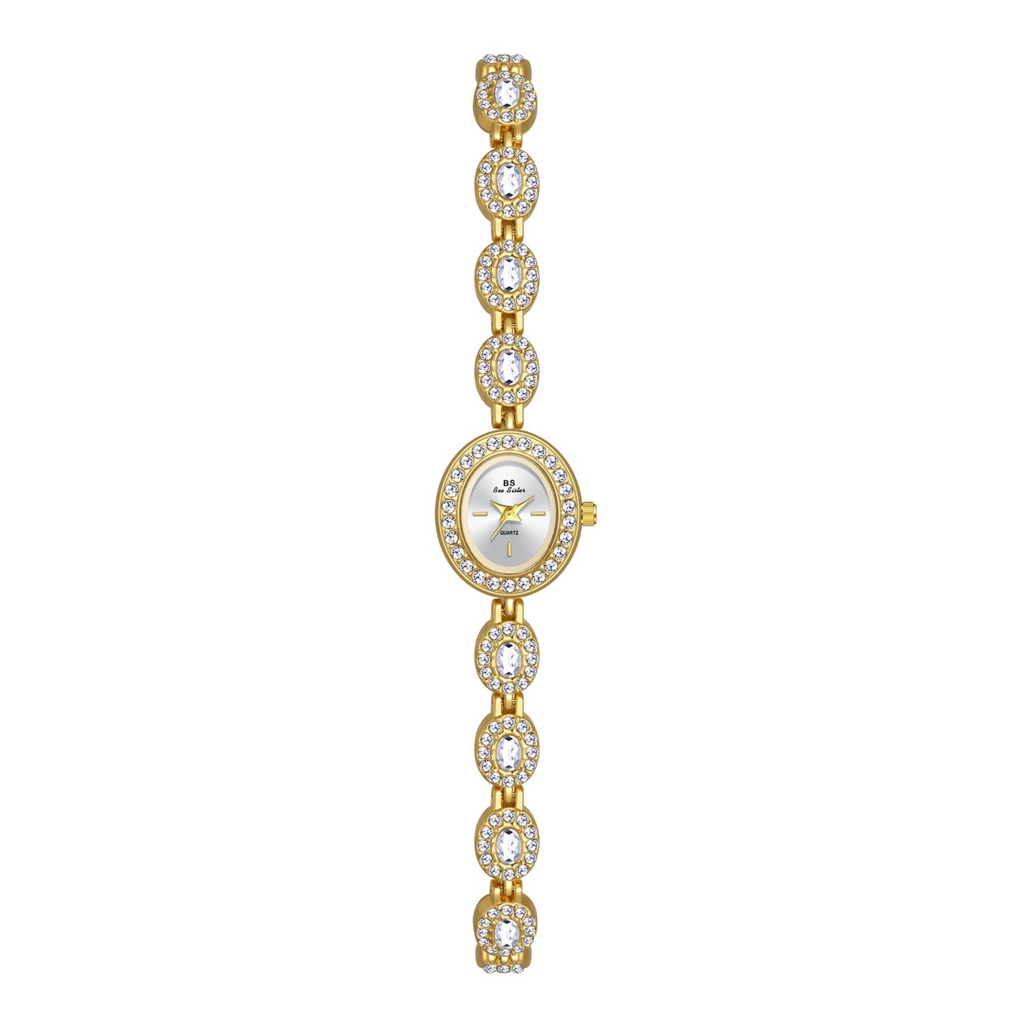 Mid-ancient Fashion Oval Colored Gems Rainbow Light Luxury Watch