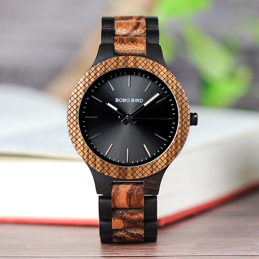 Orologio da uomo al quarzo interamente in legno, Orologio da donna al quarzo interamente in legno, Orologio da ragazzi al quarzo interamente in legno