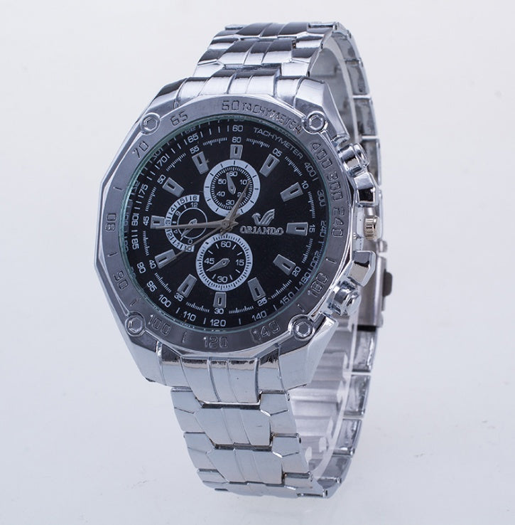 Fashion Silver Stainless Steel Mens Watches Top Brand Luxury Watch Men Sport Clock Man Casual Wristwatch Relogio Masculino 