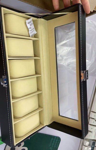 Wooden Black Watch Jewelry Storage Box