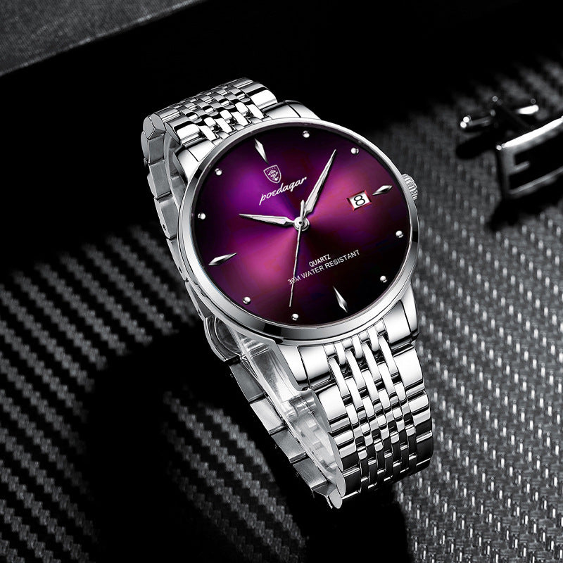 Swiss brand men's watch waterproof luminous ultra-thin calendar quartz watch live broadcast foreign trade explosive models dropshipping