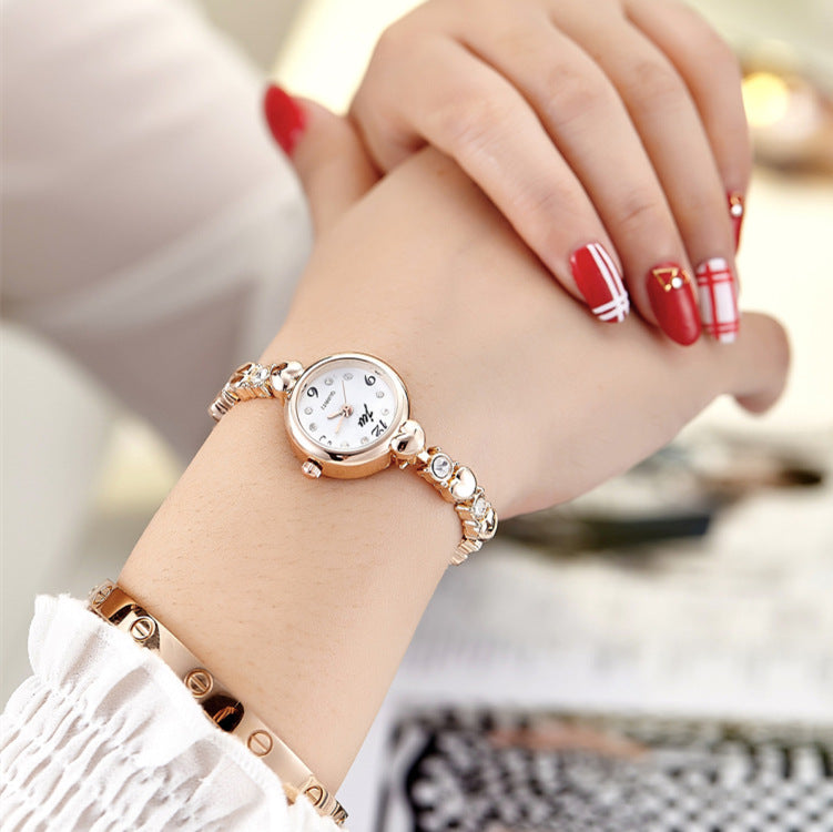 Fashion brand Korean style bracelet watch for women steel band thin strap student ladies electronic quartz fashion watch