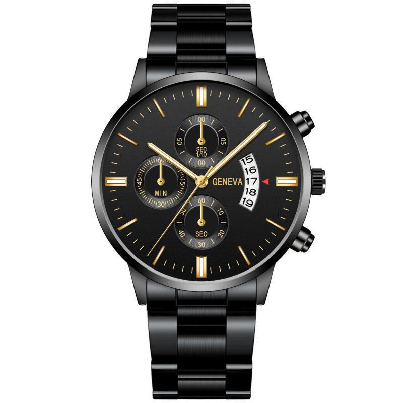 Calendar Steel Watch Men's Large Dial Quartz Watch Men's Watch