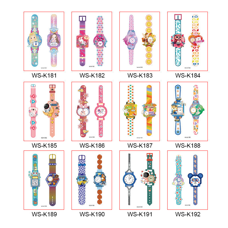 New cross-border waterproof children's luminous watch tattoo stickers boys and girls luminous watch tattoo stickers wholesale