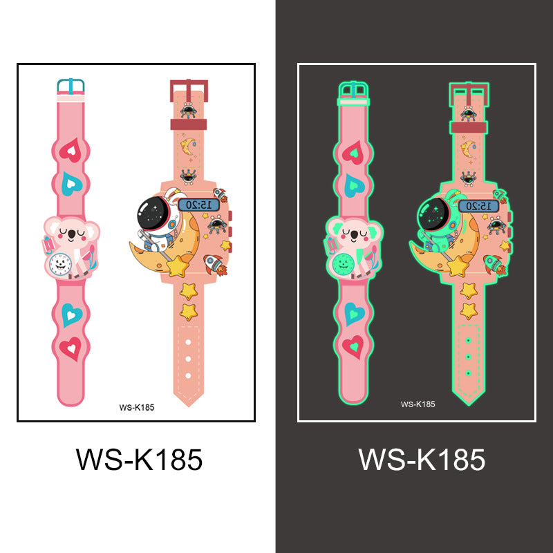 New cross-border waterproof children's luminous watch tattoo stickers boys and girls luminous watch tattoo stickers wholesale