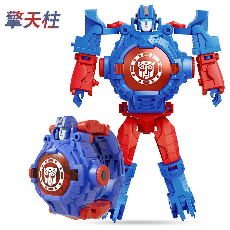 Ultraman Spiderman Children's Projection Watch Cartoon Transformation Robot Kindergarten Gift Boys and Girls Electronic Watch