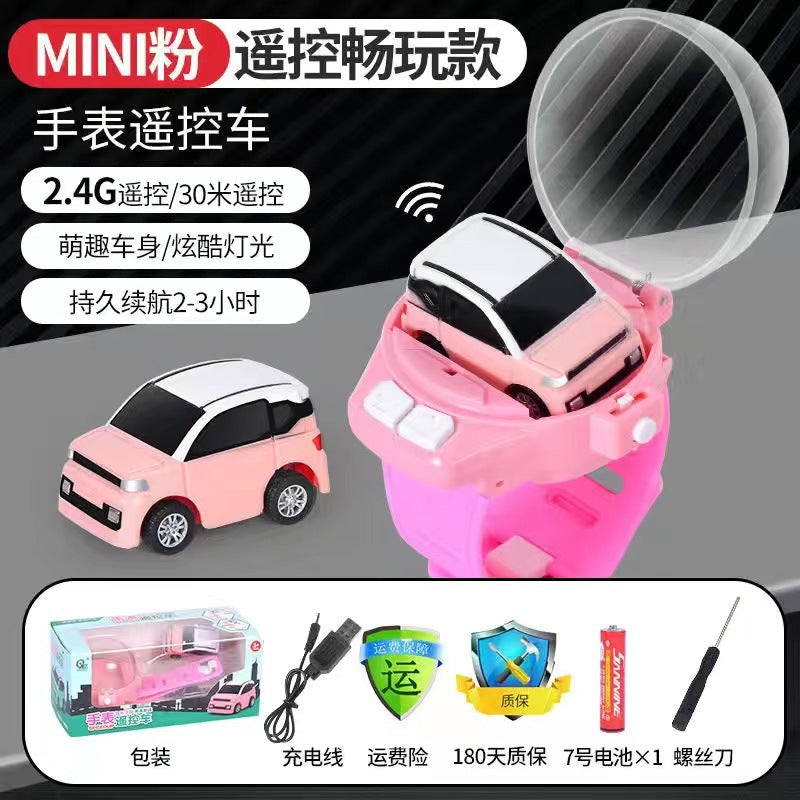 Douyin net red watch remote control car charging mini car alloy racing children boys and girls toy gifts