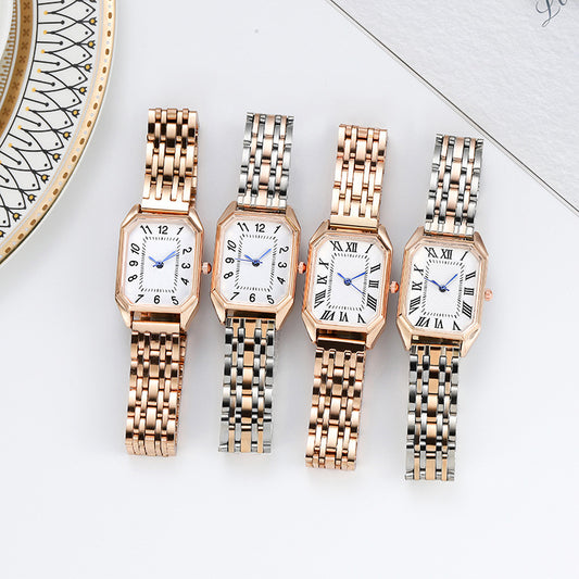 New fashion foreign trade alloy steel strap steel chain watch ladies quartz watch wholesale 21