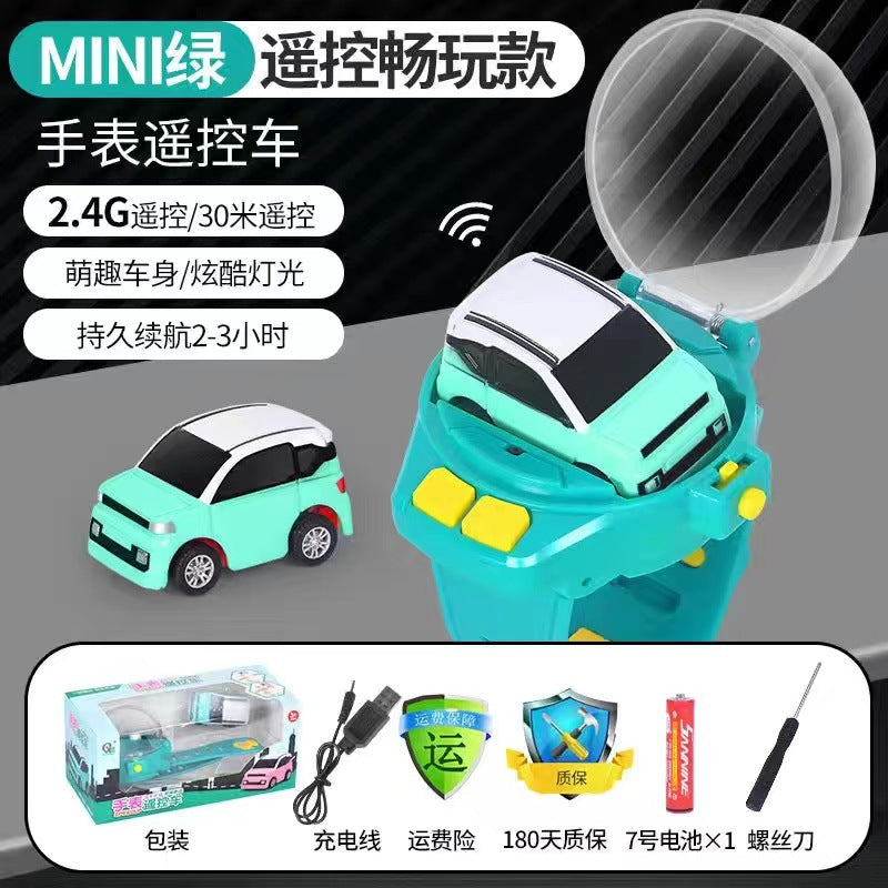 Douyin net red watch remote control car charging mini car alloy racing children boys and girls toy gifts