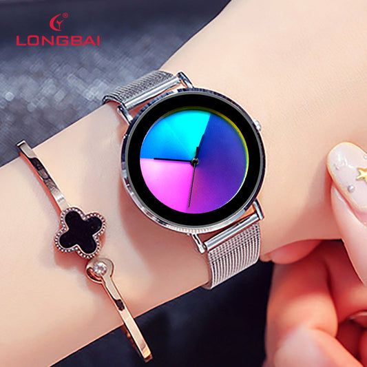 Cross-border exclusively for color-changing watches for women fashion girls niche personality creative quartz watch waterproof foreign trade explosion wholesale