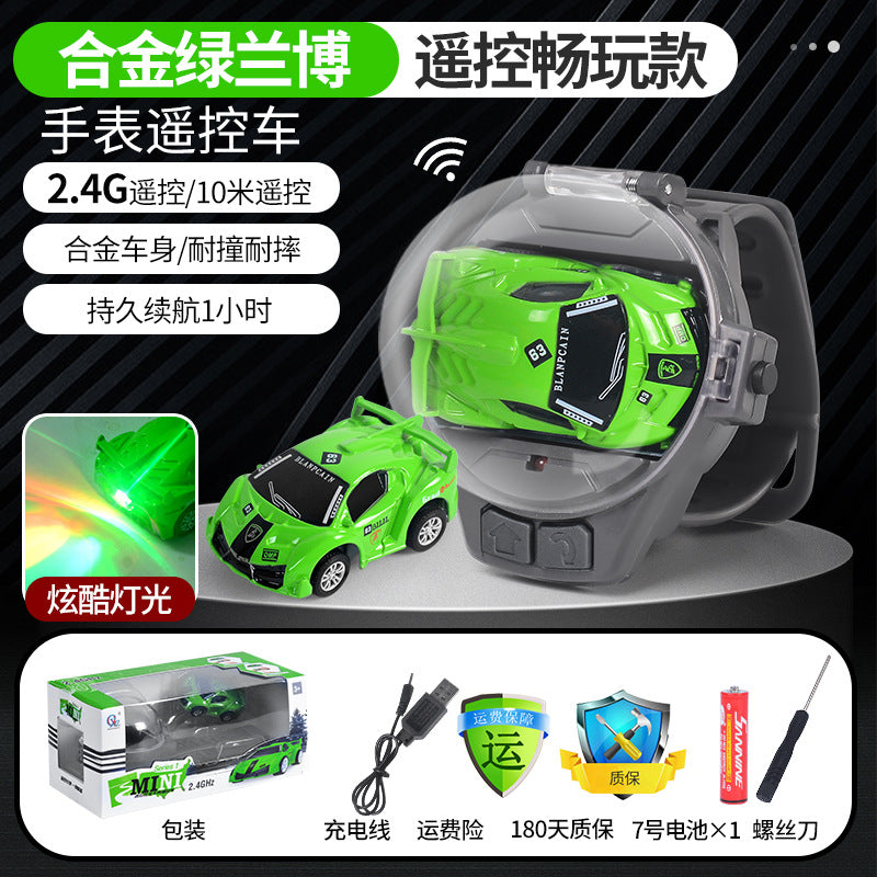Douyin same style Internet celebrity toy watch remote control car charging children's mini racing car boys and girls car delivery