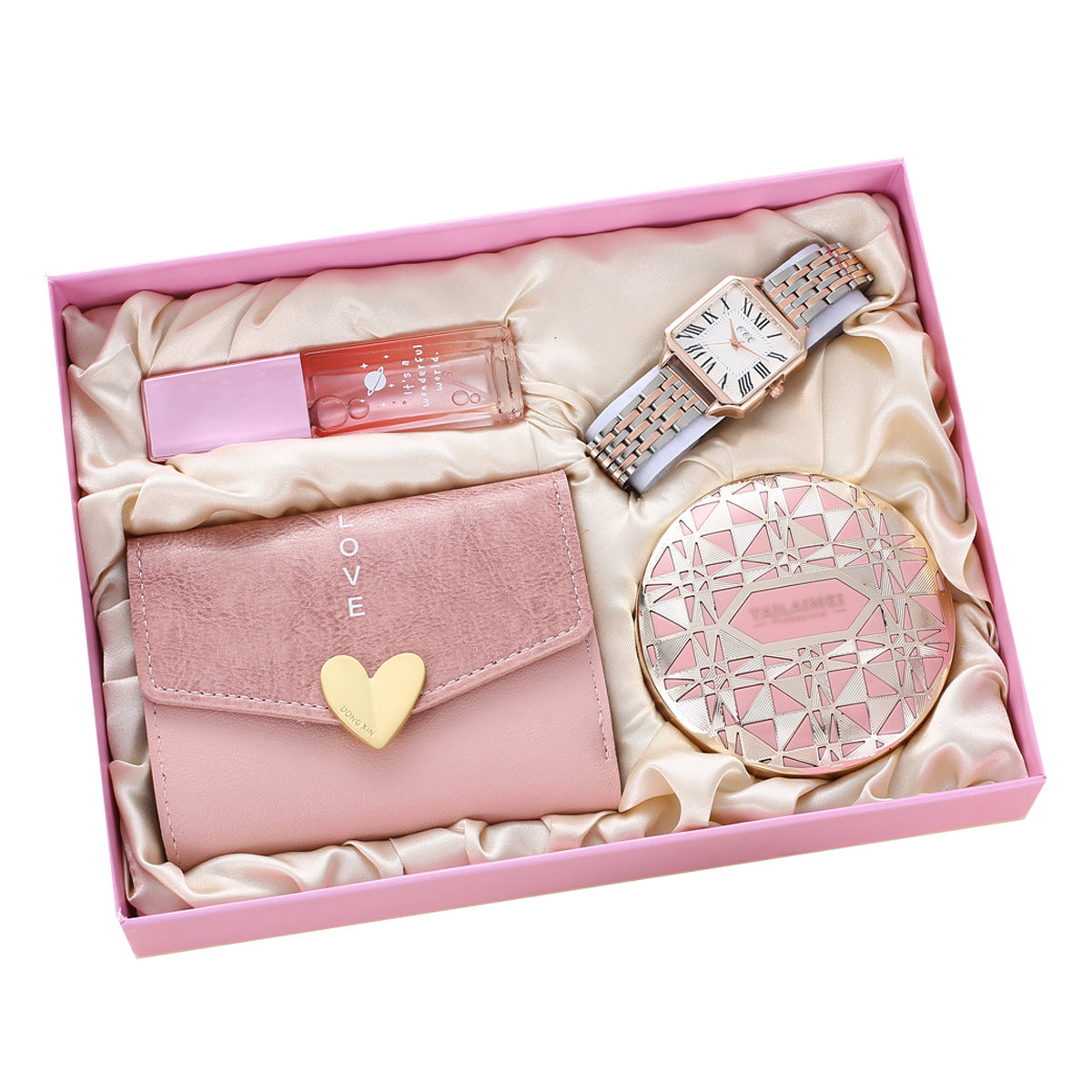 Matching gift box, women's wristwatch, women's perfume, air cushion, wallet