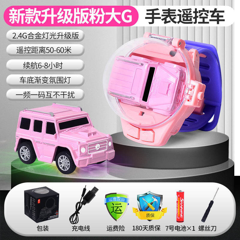 Douyin net red watch remote control car charging mini car alloy racing children boys and girls toy gifts