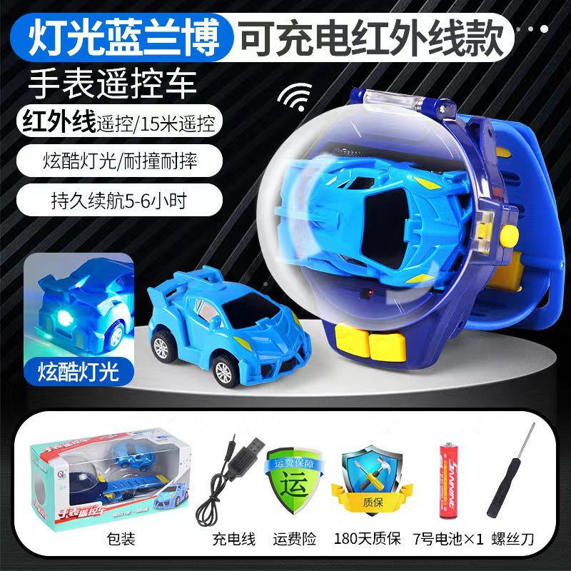 Douyin same style Internet celebrity toy watch remote control car charging children's mini racing car boys and girls car delivery