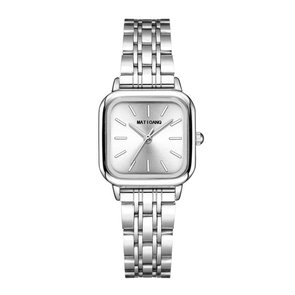 ins niche design women's fashion versatile watch female Korean version simple temperament student steel belt examination quartz watch