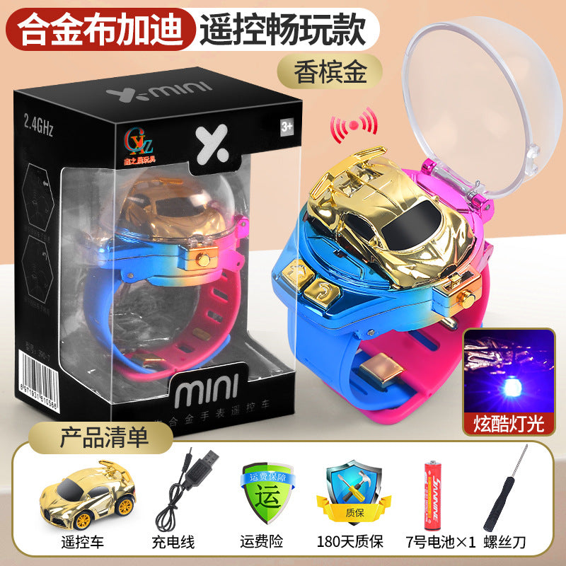 Douyin net red watch remote control car charging mini car alloy racing children boys and girls toy gifts