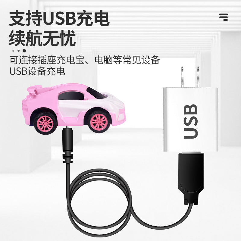 Douyin net red watch remote control car charging mini car alloy racing children boys and girls toy gifts