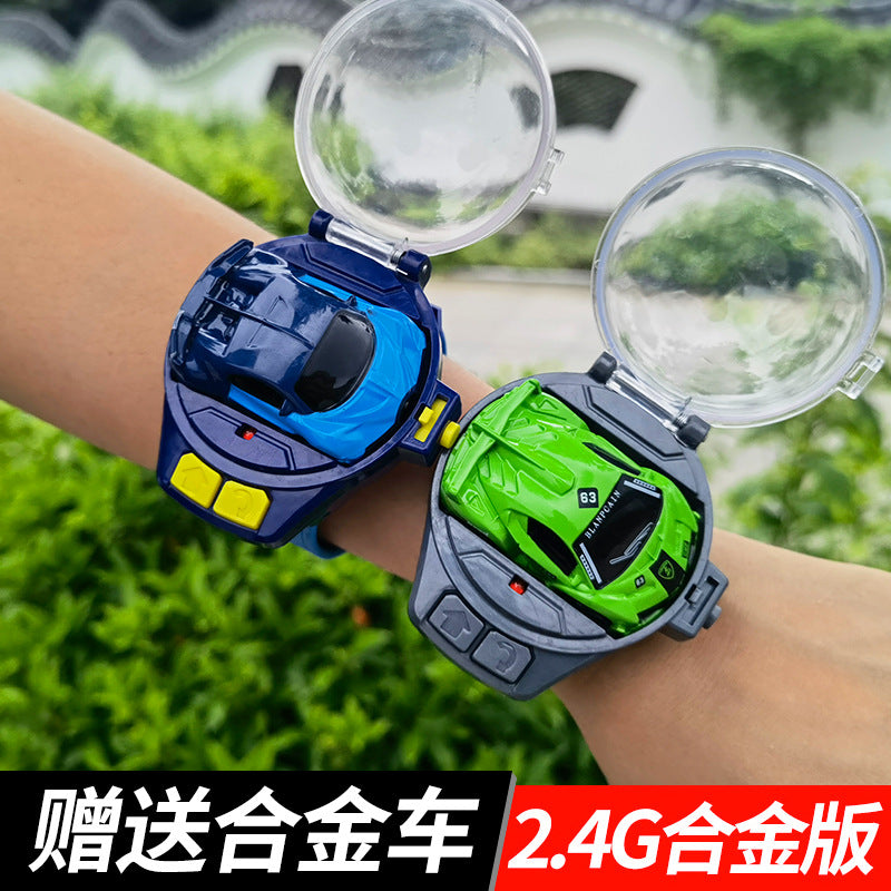 Douyin net red watch remote control car charging mini car alloy racing children boys and girls toy gifts