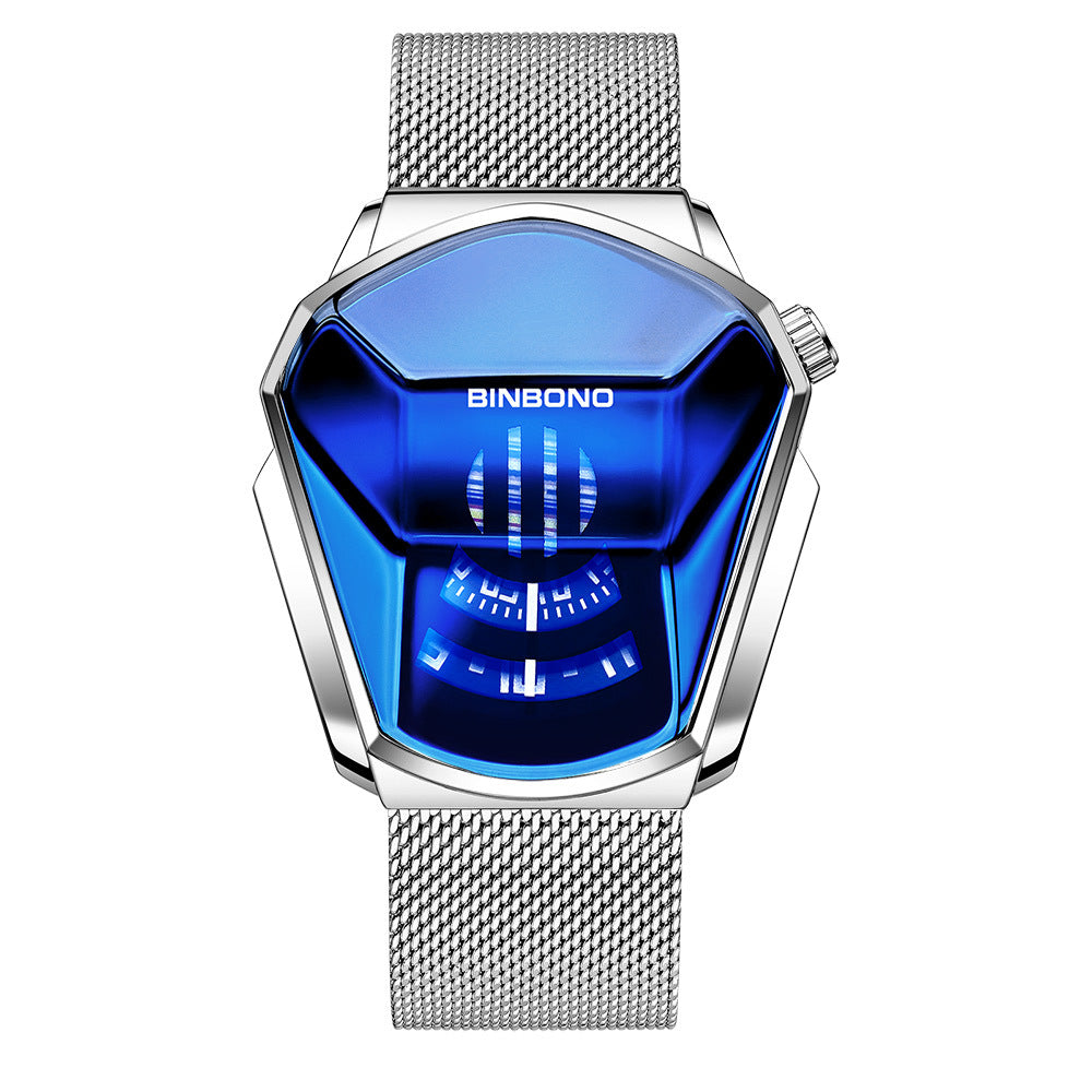 Fashion personality men's watch trend large market watch style motorcycle concept watch men's domineering black technology watch