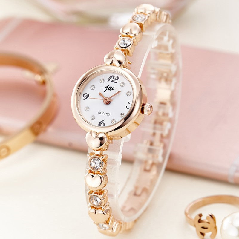 Fashion brand Korean style bracelet watch for women steel band thin strap student ladies electronic quartz fashion watch
