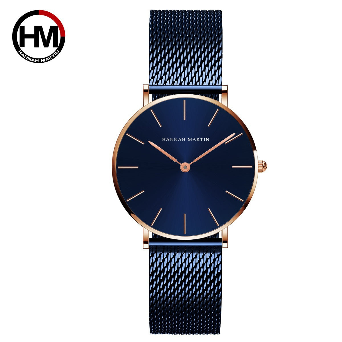 Cross-border Japanese movement steel chain waterproof watch light luxury niche European and American minimalist style steel mesh belt slim watch for women