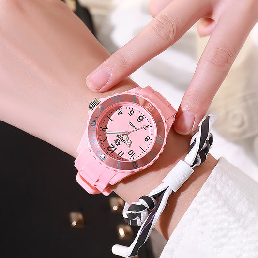 Special watch for exams for girls and boys, junior high school students, simple junior and high school waterproof, drop-proof and silent children's watch