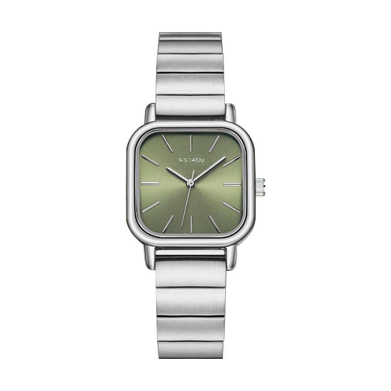 ins niche design women's fashion versatile watch female Korean version simple temperament student steel belt examination quartz watch