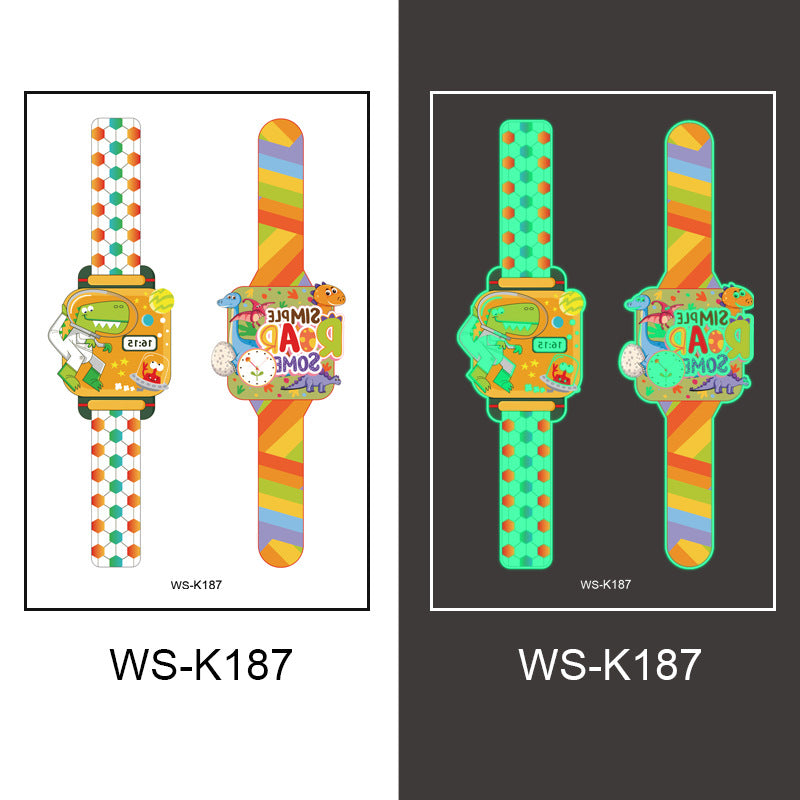 New cross-border waterproof children's luminous watch tattoo stickers boys and girls luminous watch tattoo stickers wholesale