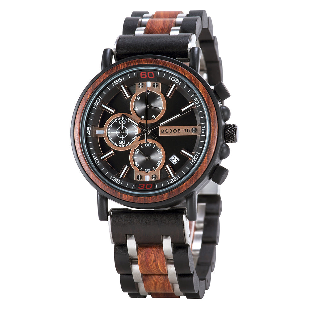 BOBO BIRD multifunctional wooden watch, factory direct sales, foreign trade hot-selling