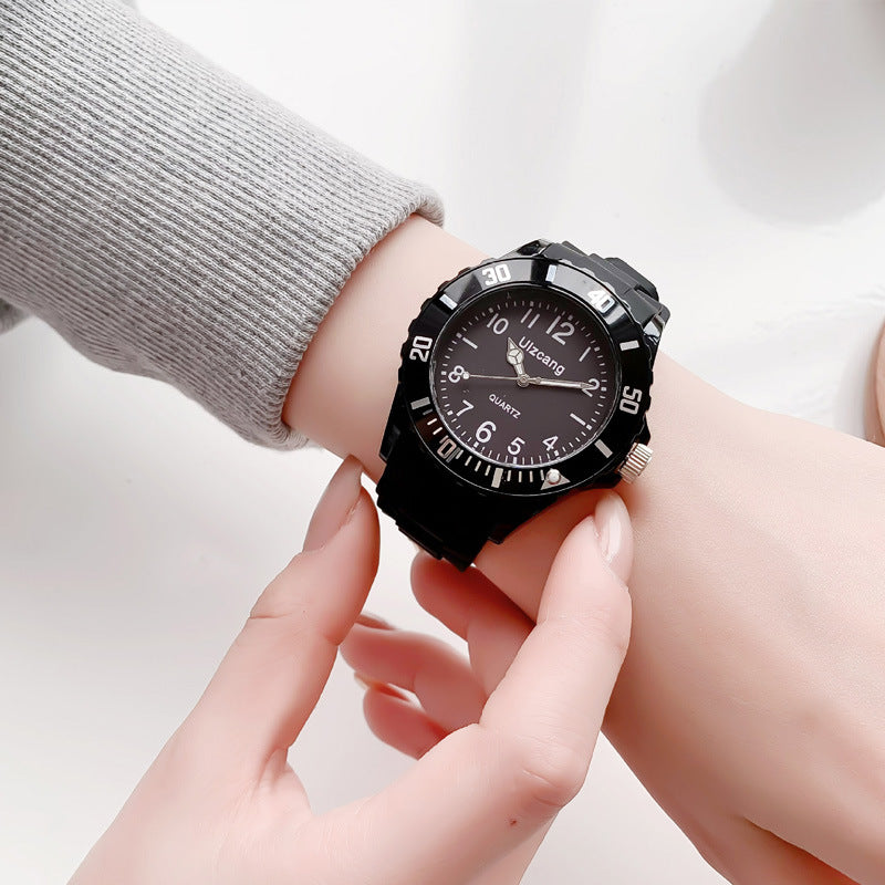 Children's cute boys and girls elementary school students waterproof and anti-fall colored jelly junior high school students ins niche watch