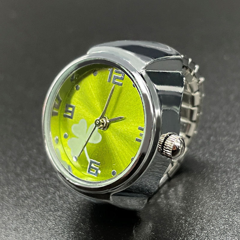Simple All-match Fashion Men And Women Couple Alloy Shell Ring Watch