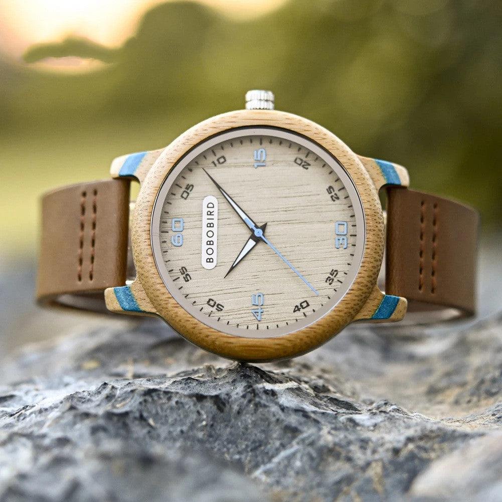Creative Log Color Wooden Watch Quartz Movement