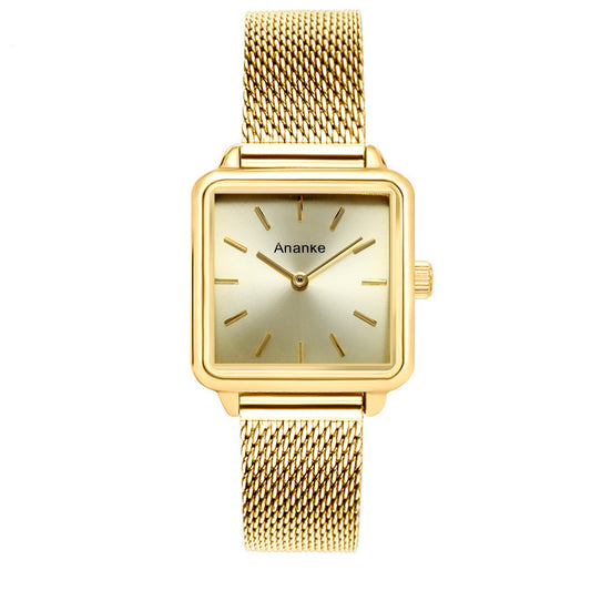 Waterproof Square Ladies Watch Movement