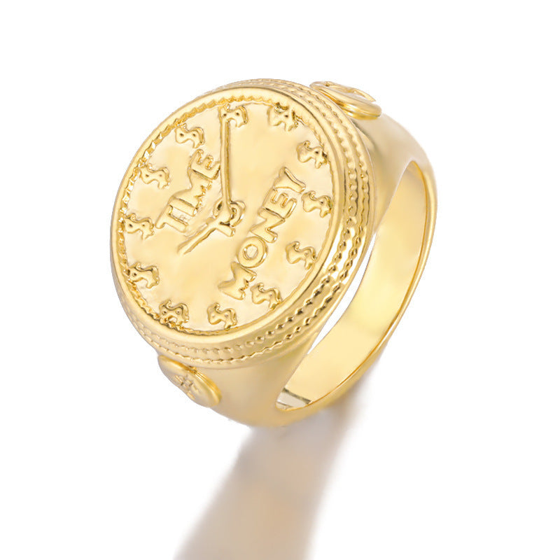 Men's And Women's Watch Ring Hip-hop Style