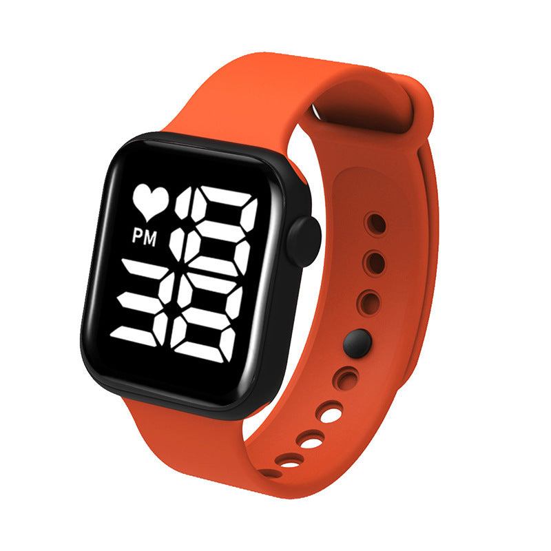 Kids LED Electronic Waterproof Square Digital Touch Screen Watch