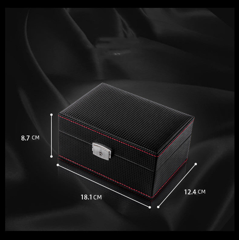 Carbon Fiber Leather Watch Storage Box