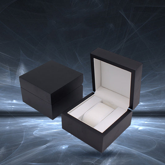 Black Matte Watch Box Wooden Storage