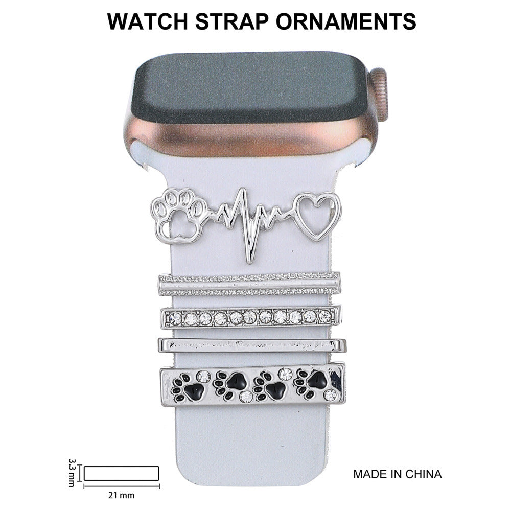 Letter Hand Silicone Watch Decorative Ring