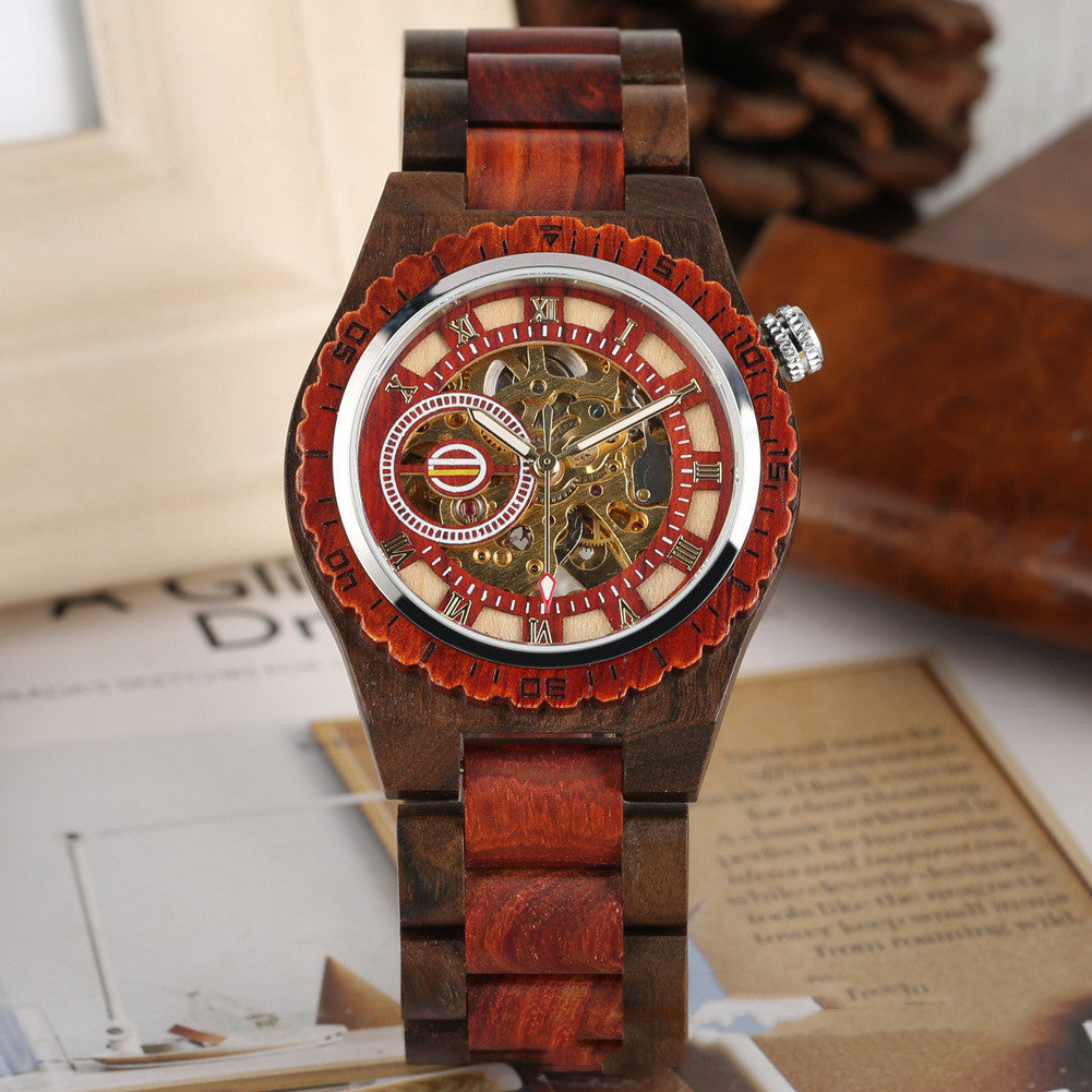 Mechanical Creative Wooden Watch Men's Fashion Casual Watch