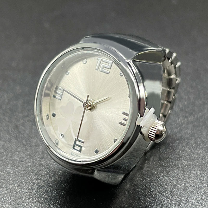 Simple All-match Fashion Men And Women Couple Alloy Shell Ring Watch