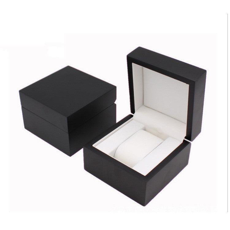 Black Matte Watch Box Wooden Storage