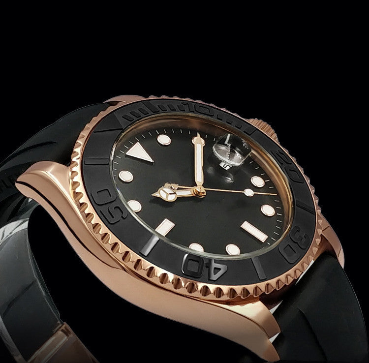 Yacht Club Men's Ceramic Ring Mineral Glass Stainless Steel Case Luminous Automatic Mechanical Watch