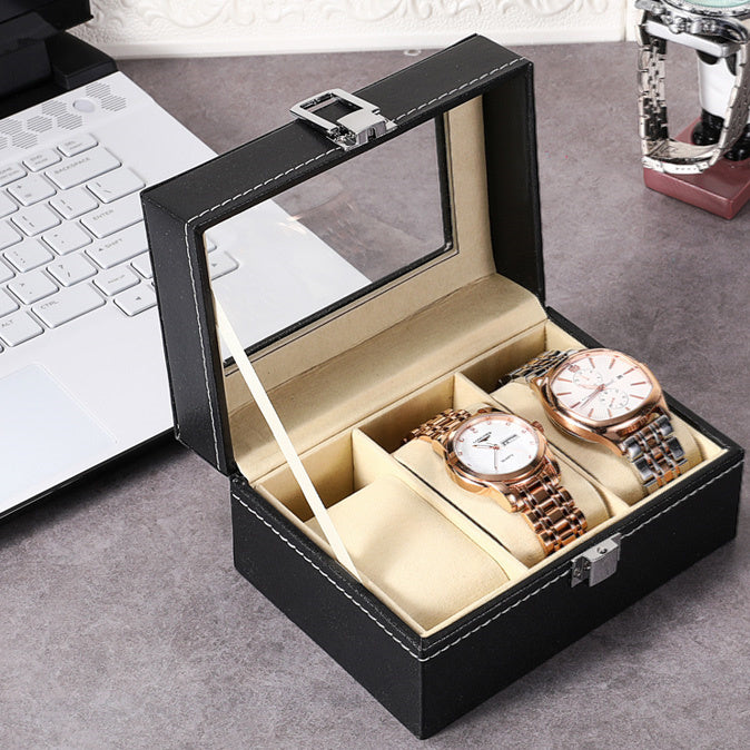 Simple And Creative Leather Watch Storage Box