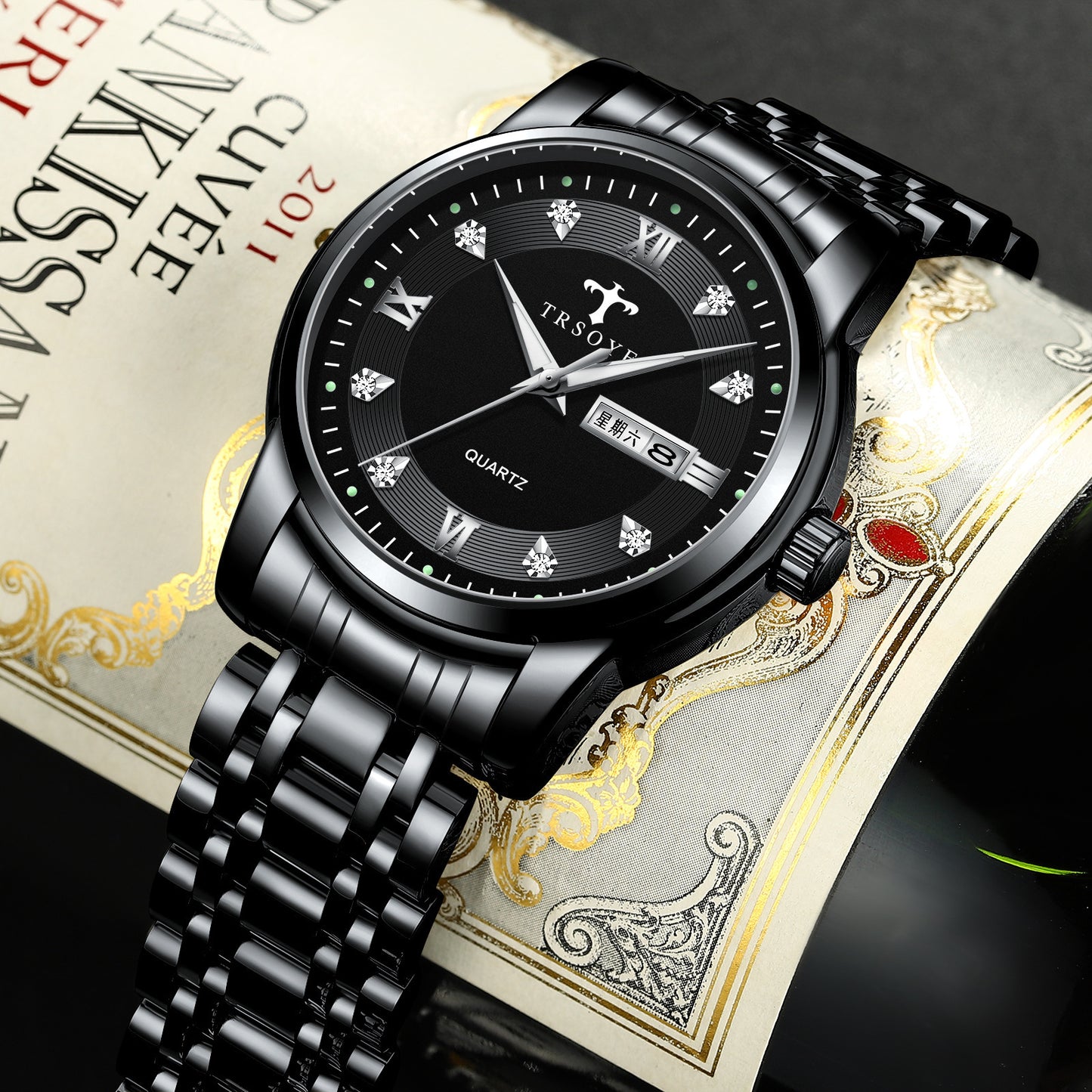 Casual Fashion Watch Calendar Luminous Waterproof Men's Quartz Watch
