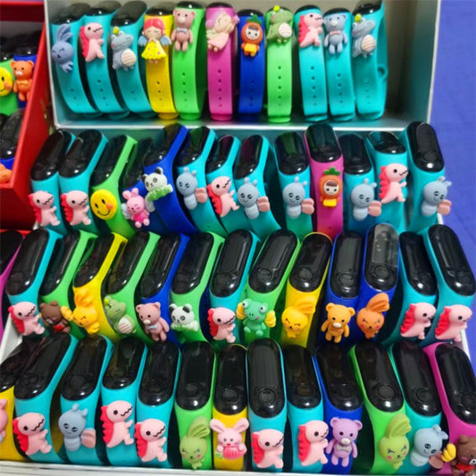 Cartoon Button Non-pedometer LED Doll Watch