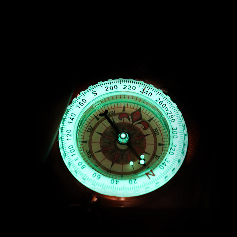 Brass Compass G50 Pocket Watch Vintage Flip Compass Outdoor Mountaineering Multifunctional Lidded Luminous