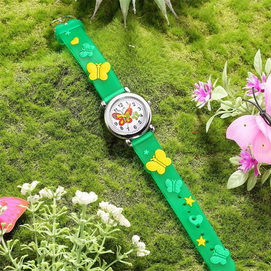 Children's Watch Cute Butterfly Pattern Quartz Watch