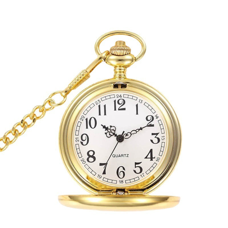 Glossy Pocket Vintage Quartz Flip Pocket Watch